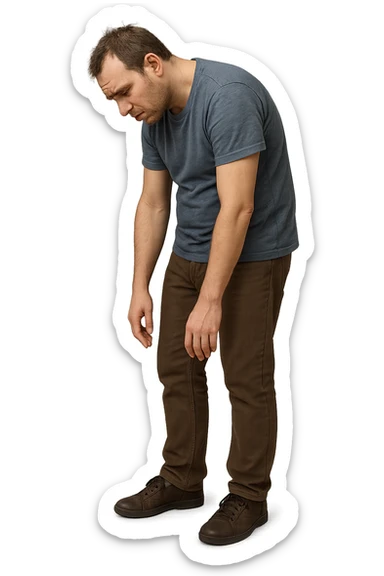 Corpo che segnala che non c'è abbastanza energia in corpo, 3d realistica sticker