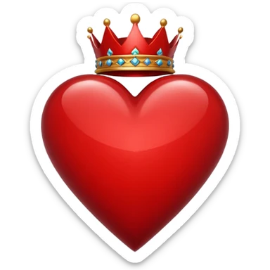 King of Hearts poker card  with out the card only the symbols sticker