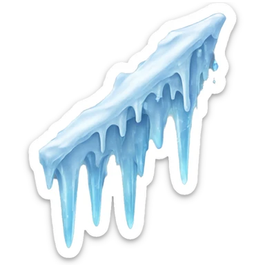 Frozen icicle moon with face  sticker