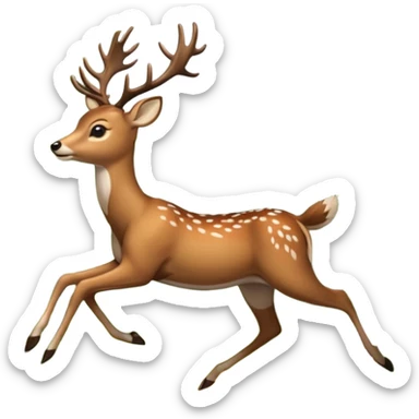 deer running sticker