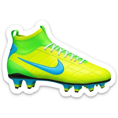 soccer cleats bright neon colors sticker