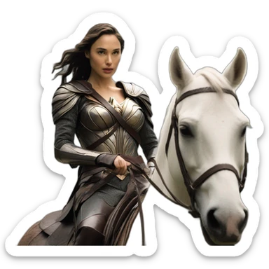 Gal-gadot-on-horse sticker