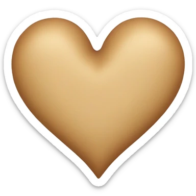 very light brown heart sticker