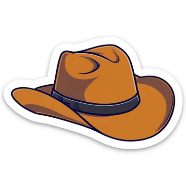 Texas cowboy hat sticker