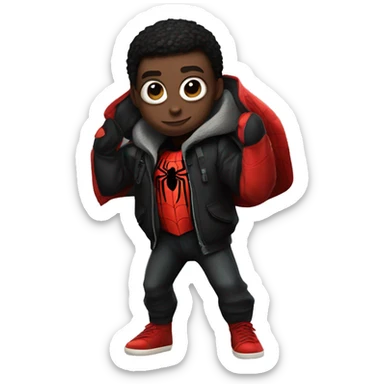 spider-man miles morales full body sticker