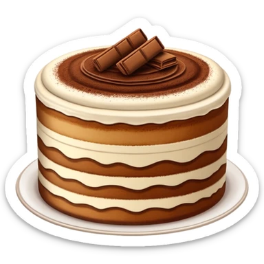 Tiramisu cake sticker