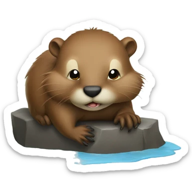 Beaver chilling sticker