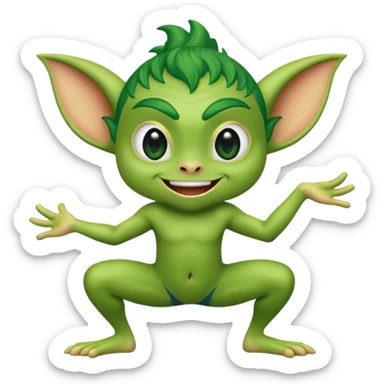 Gremlin doing a cartwheel  sticker