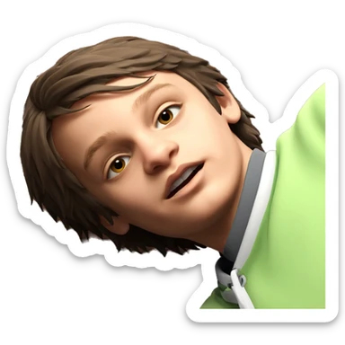 lonely boy in solitude sticker