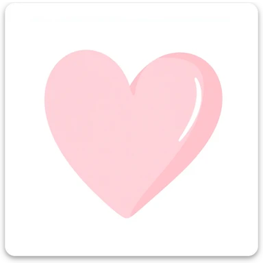pastel pink hand-drawn heart sticker
