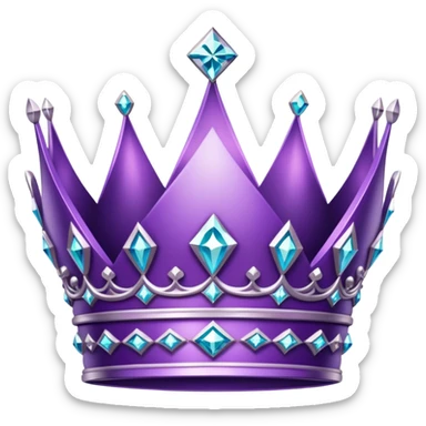 PURPLE DIAMOND CROWN sticker