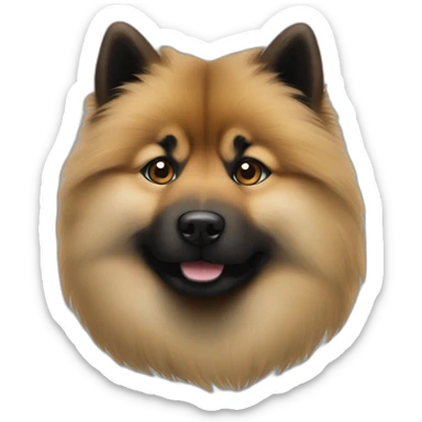 un eurasier pelage noir sticker