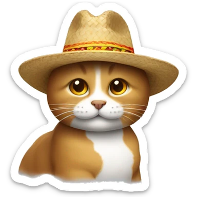 gato usando sombrero sticker