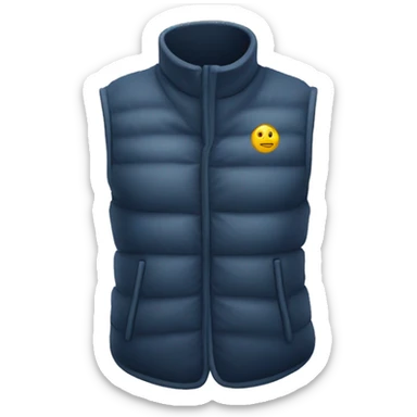 a gilet with a tick sticker