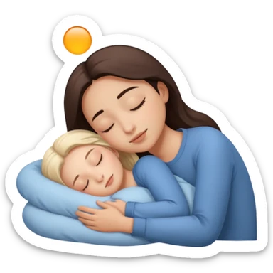 Deep hug on sleep sticker