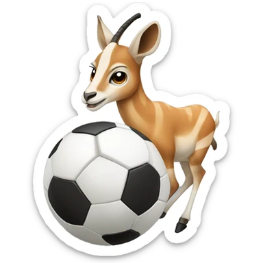 Gazelle playing soccer sticker