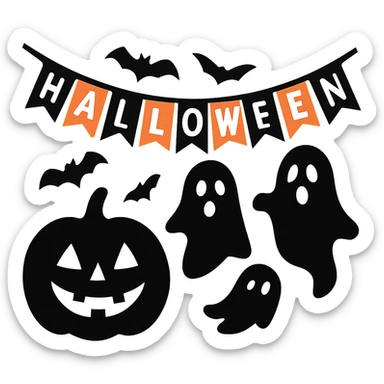 Halloween decorition, remove background sticker