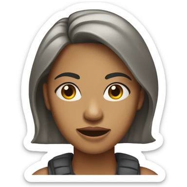 Mulher fazendo cara de deboche  sticker