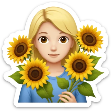 Teen with sunflower bouquet


























 sticker