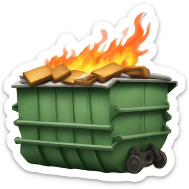 dumpster fire smore sticker
