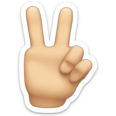 for finger who form a z letter sticker