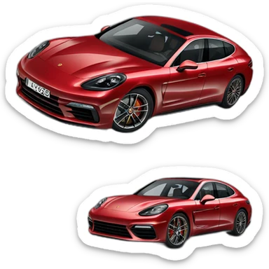Red Porsche Panamera sticker