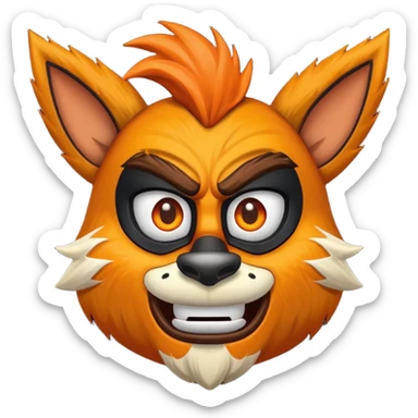 Crash Bandicoot with Uka Uka mask sticker