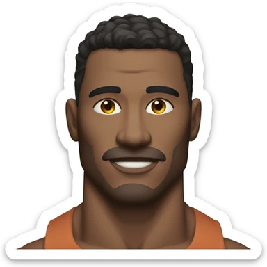 Muscular guy with insane jawline  sticker