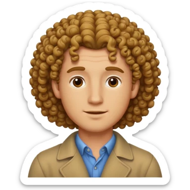 curly hair mens image sticker