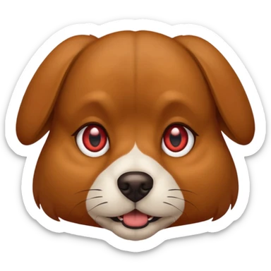 red eyed dog sticker