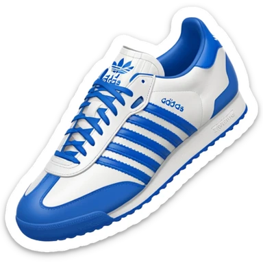 Adidas Samba blanche et bleue sticker