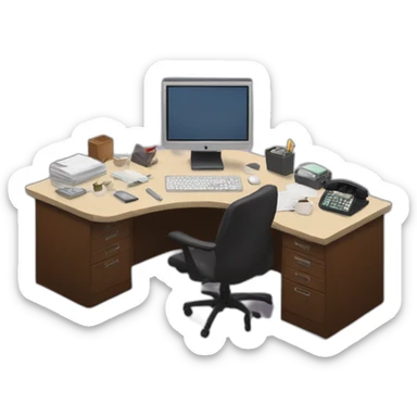 michael scott office mega desk sticker