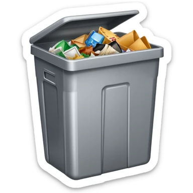 office trash box sticker