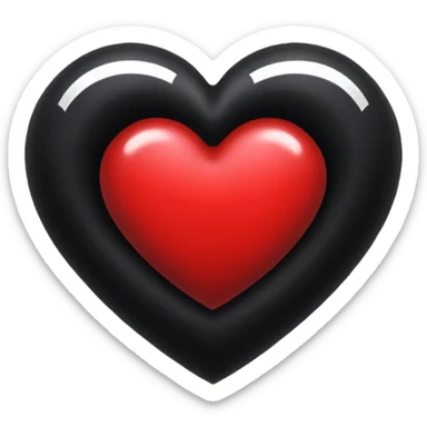 heart with gothic black velvet sticker