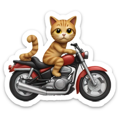 Cat riding a motorcycle  sticker