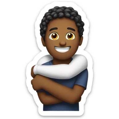 A hugging emoji  sticker