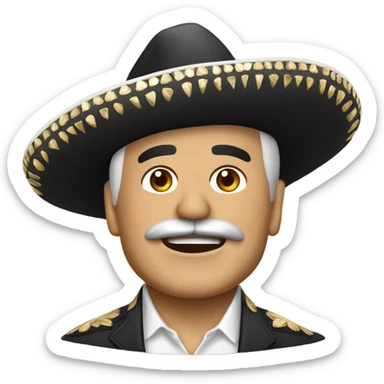 Vicente Fernandez in a sombrero  sticker