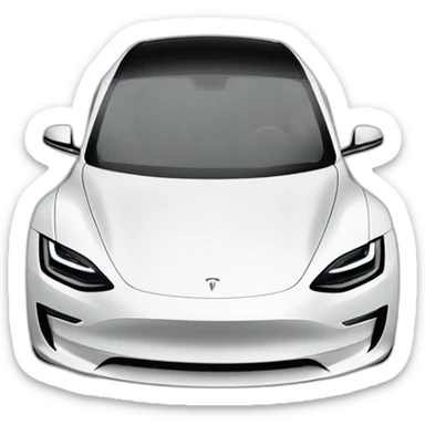 a cross between a tesla model 3 and the roadster 2 in black sticker
