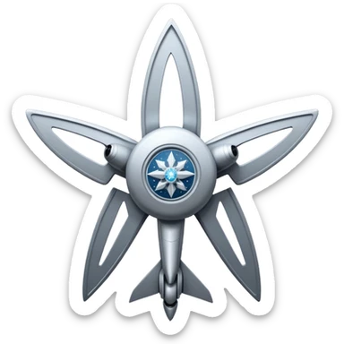 startrek space ship with a snowflake behind it sticker