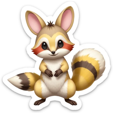 Tropical Exotic Minccino-Numbat-Pachirisu-Emolga-fusion  sticker
