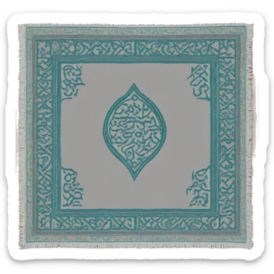 an islamic prayer mat sticker
