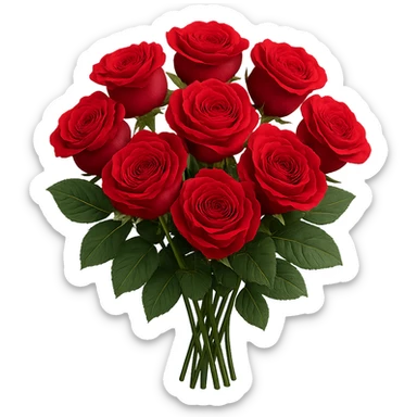 a bouquet of roses sticker
