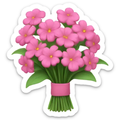 pink flower bouquet sticker