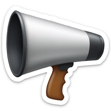 shotgun-shaped megaphone sticker