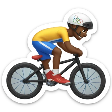 summer olympics bmx boy sticker