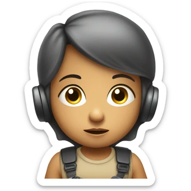 Baby watching tv sticker