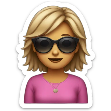 coo girl with sunglasses sticker