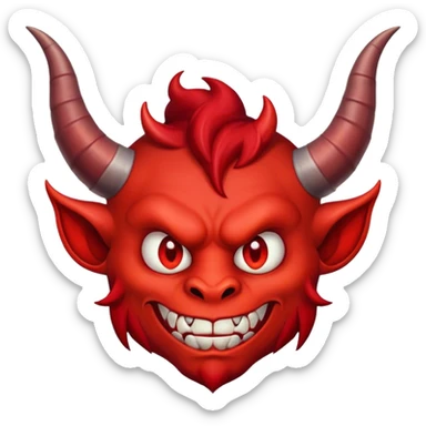 Nonchalant woozy Devil sticker