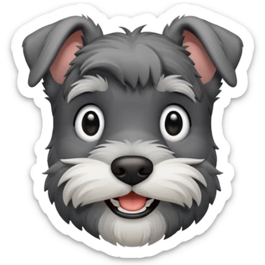 Happy Schnauzer saying hello sticker