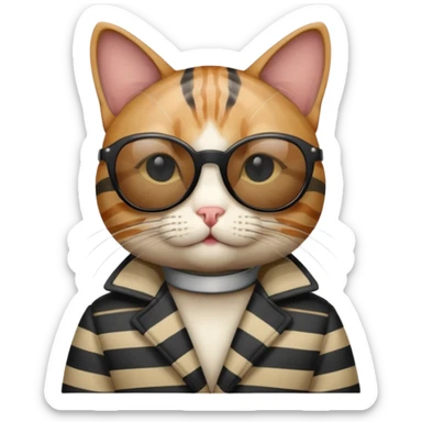 Cat with sunglasses sticker